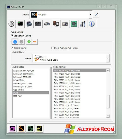 સ્ક્રીનશૉટ Dxtory Windows XP