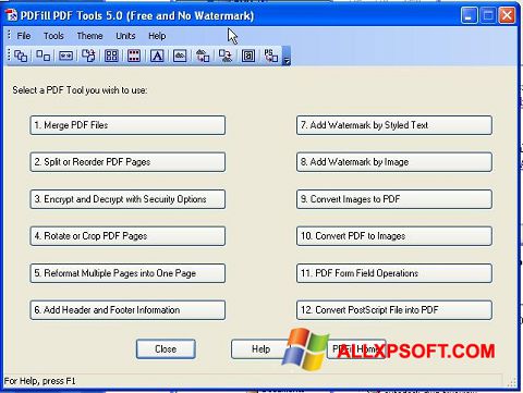 સ્ક્રીનશૉટ Pdf995 Windows XP