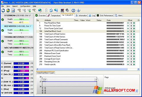 સ્ક્રીનશૉટ Hard Disk Sentinel Windows XP