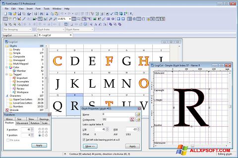 સ્ક્રીનશૉટ Font Creator Windows XP