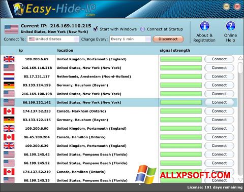 સ્ક્રીનશૉટ Hide IP Easy Windows XP