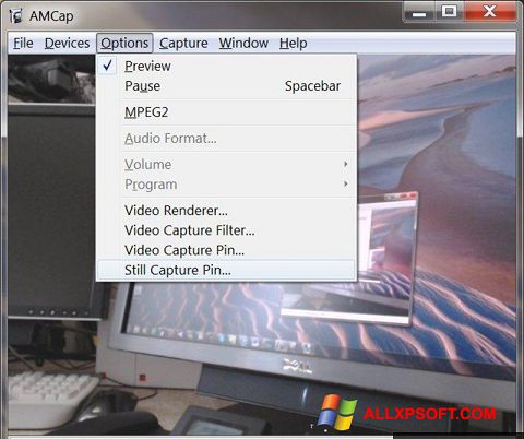 સ્ક્રીનશૉટ AMCap Windows XP
