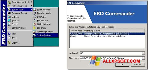 સ્ક્રીનશૉટ ERD Commander Windows XP