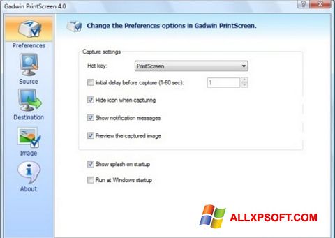 સ્ક્રીનશૉટ Gadwin PrintScreen Windows XP