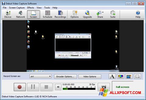 સ્ક્રીનશૉટ Debut Video Capture Windows XP