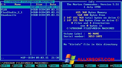 સ્ક્રીનશૉટ Norton Commander Windows XP
