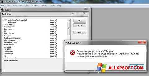 સ્ક્રીનશૉટ VirtualDub Windows XP