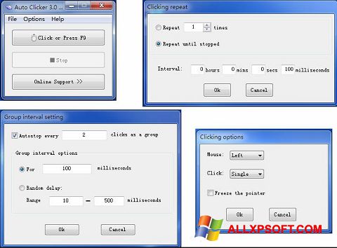 સ્ક્રીનશૉટ GS Auto Clicker Windows XP