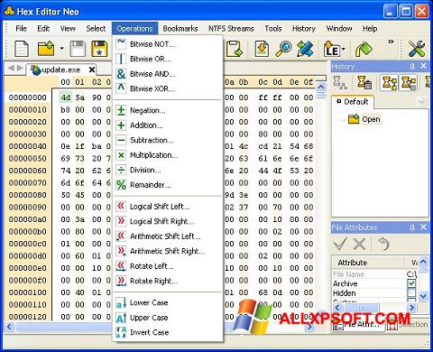 સ્ક્રીનશૉટ Hex Editor Neo Windows XP