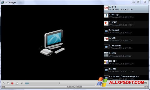 સ્ક્રીનશૉટ IP-TV Player Windows XP