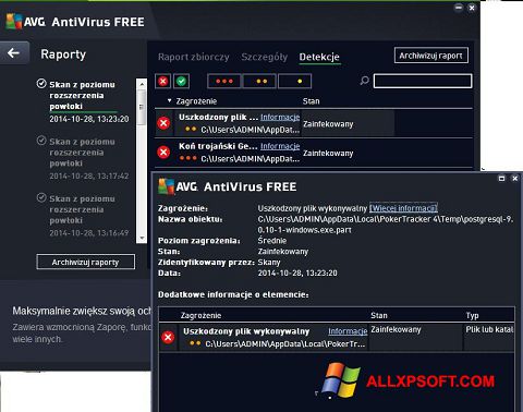 સ્ક્રીનશૉટ AVG AntiVirus Free Windows XP