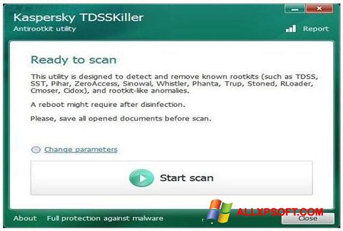 સ્ક્રીનશૉટ Kaspersky TDSSKiller Windows XP