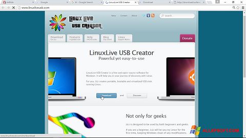 સ્ક્રીનશૉટ LinuxLive USB Creator Windows XP