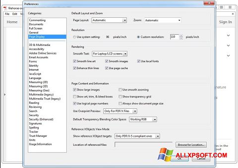 સ્ક્રીનશૉટ Adobe Acrobat Reader DC Windows XP