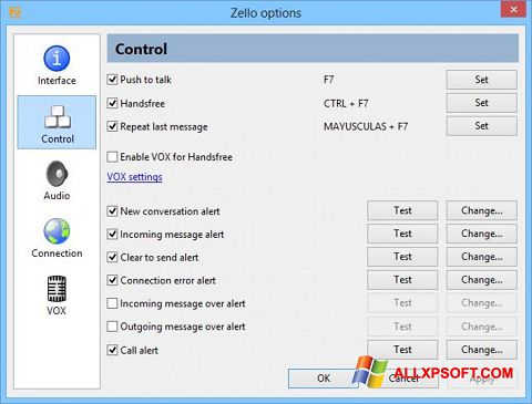 સ્ક્રીનશૉટ Zello Windows XP