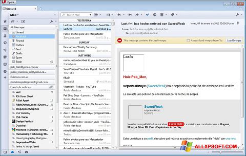 સ્ક્રીનશૉટ Opera Mail Windows XP