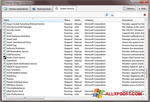 સ્ક્રીનશૉટ Startup Delayer Windows XP