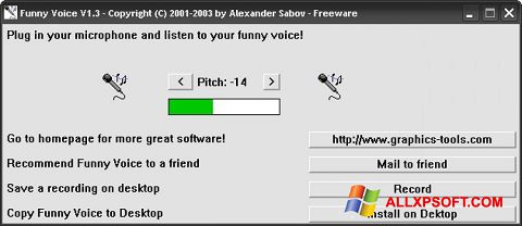સ્ક્રીનશૉટ Funny Voice Windows XP