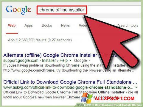 સ્ક્રીનશૉટ Google Chrome Offline Installer Windows XP