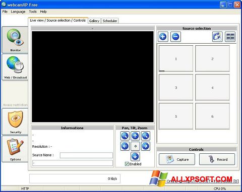સ્ક્રીનશૉટ webcamXP Windows XP