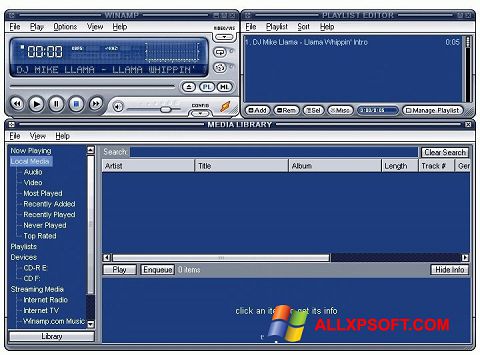 સ્ક્રીનશૉટ Winamp Lite Windows XP