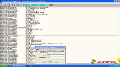 સ્ક્રીનશૉટ PDF2Word Windows XP