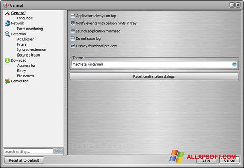 સ્ક્રીનશૉટ VSO Downloader Windows XP