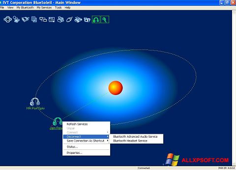 સ્ક્રીનશૉટ BlueSoleil Windows XP