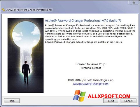 સ્ક્રીનશૉટ Active Password Changer Windows XP