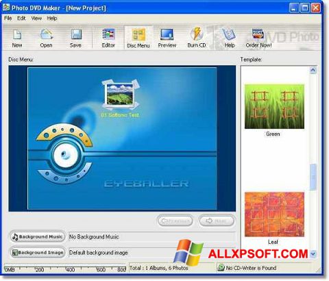 સ્ક્રીનશૉટ DVD Maker Windows XP