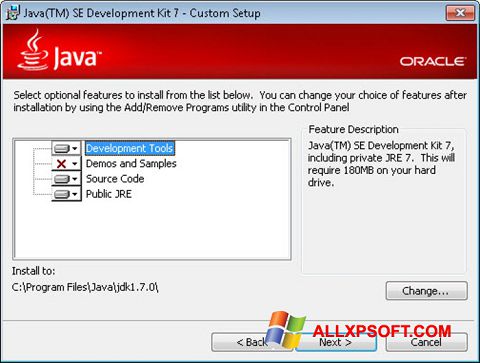સ્ક્રીનશૉટ Java Development Kit Windows XP