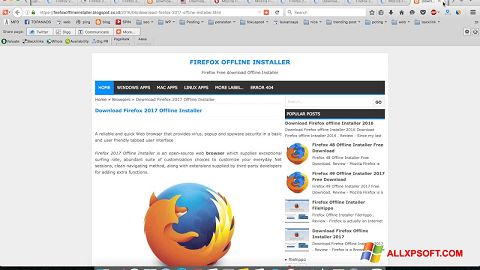 સ્ક્રીનશૉટ Mozilla Firefox Offline Installer Windows XP