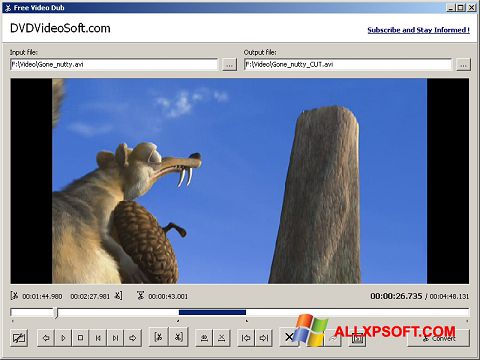 સ્ક્રીનશૉટ Free Video Dub Windows XP
