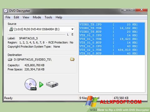 સ્ક્રીનશૉટ DVD Decrypter Windows XP