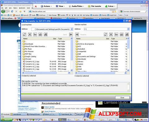 સ્ક્રીનશૉટ TeamViewer Windows XP