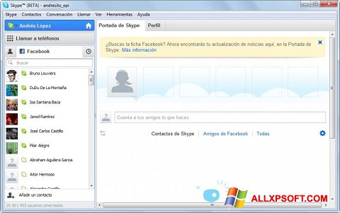 સ્ક્રીનશૉટ Skype Beta Windows XP
