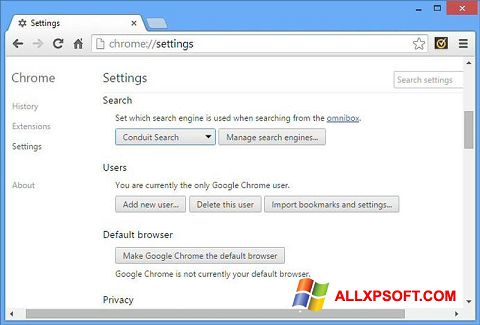 સ્ક્રીનશૉટ Chrome Cleanup Tool Windows XP