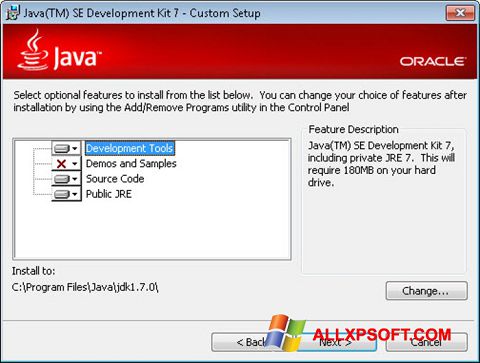 સ્ક્રીનશૉટ Java SE Development Kit Windows XP