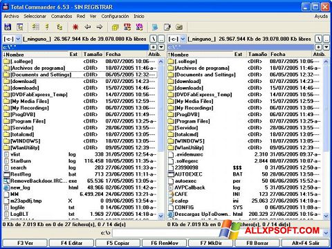 સ્ક્રીનશૉટ Total Commander Windows XP