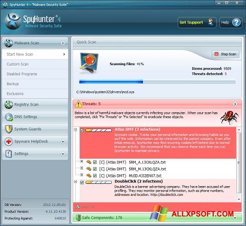સ્ક્રીનશૉટ SpyHunter Windows XP